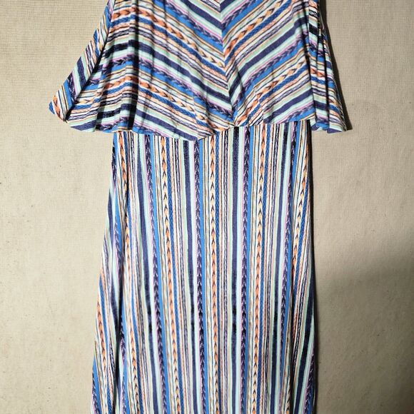 Ella Moss Bondi Maxi Dress Versatile Casual Chic Goddess Vibes Slimming Stripes - Picture 3 of 15